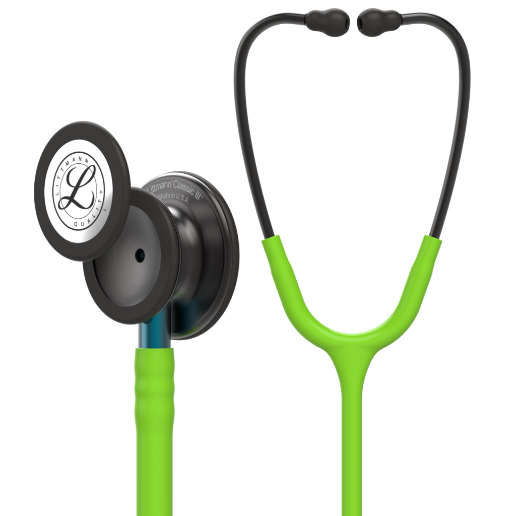 Stetoscop Littmann Classic III Verde lime cu capsula fumurie 5875