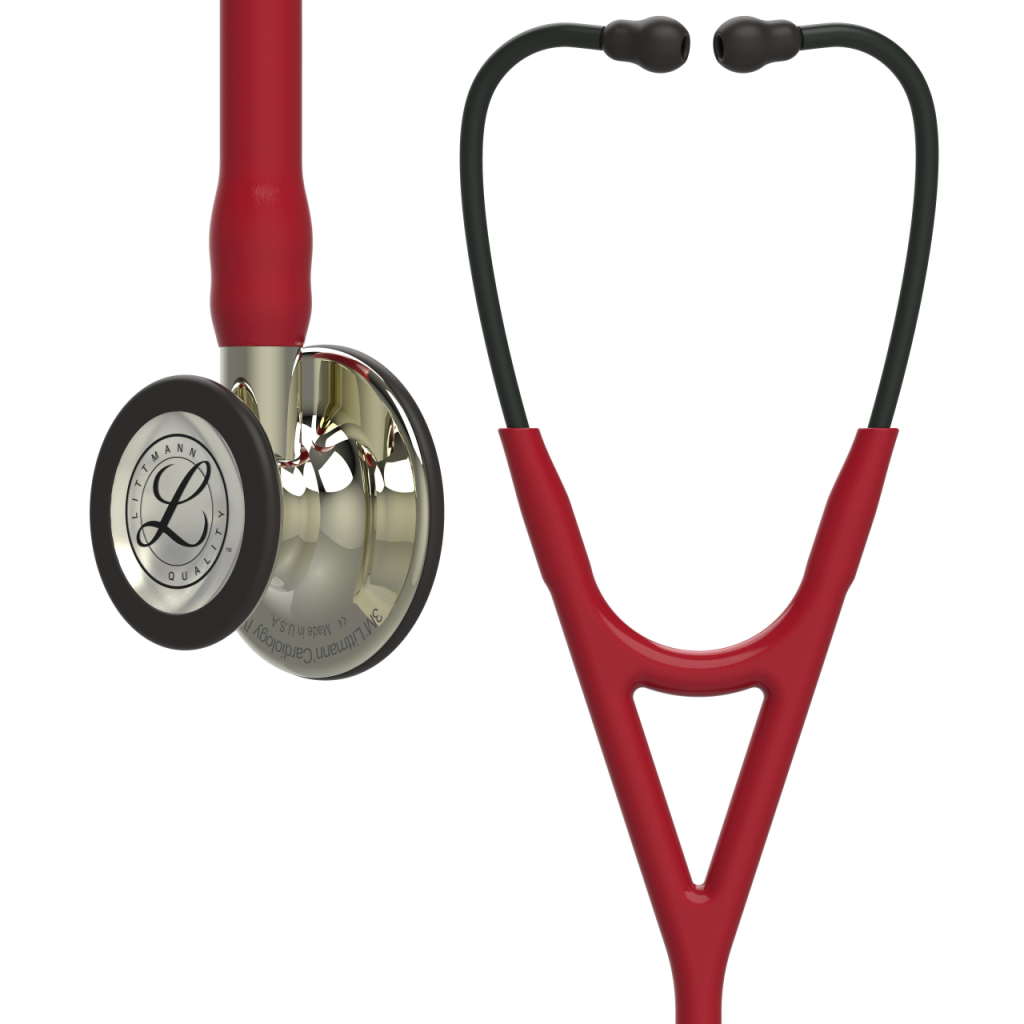 Stetoscop Littmann Cardiology IV Rosu burgund, capsula sampanie 6176